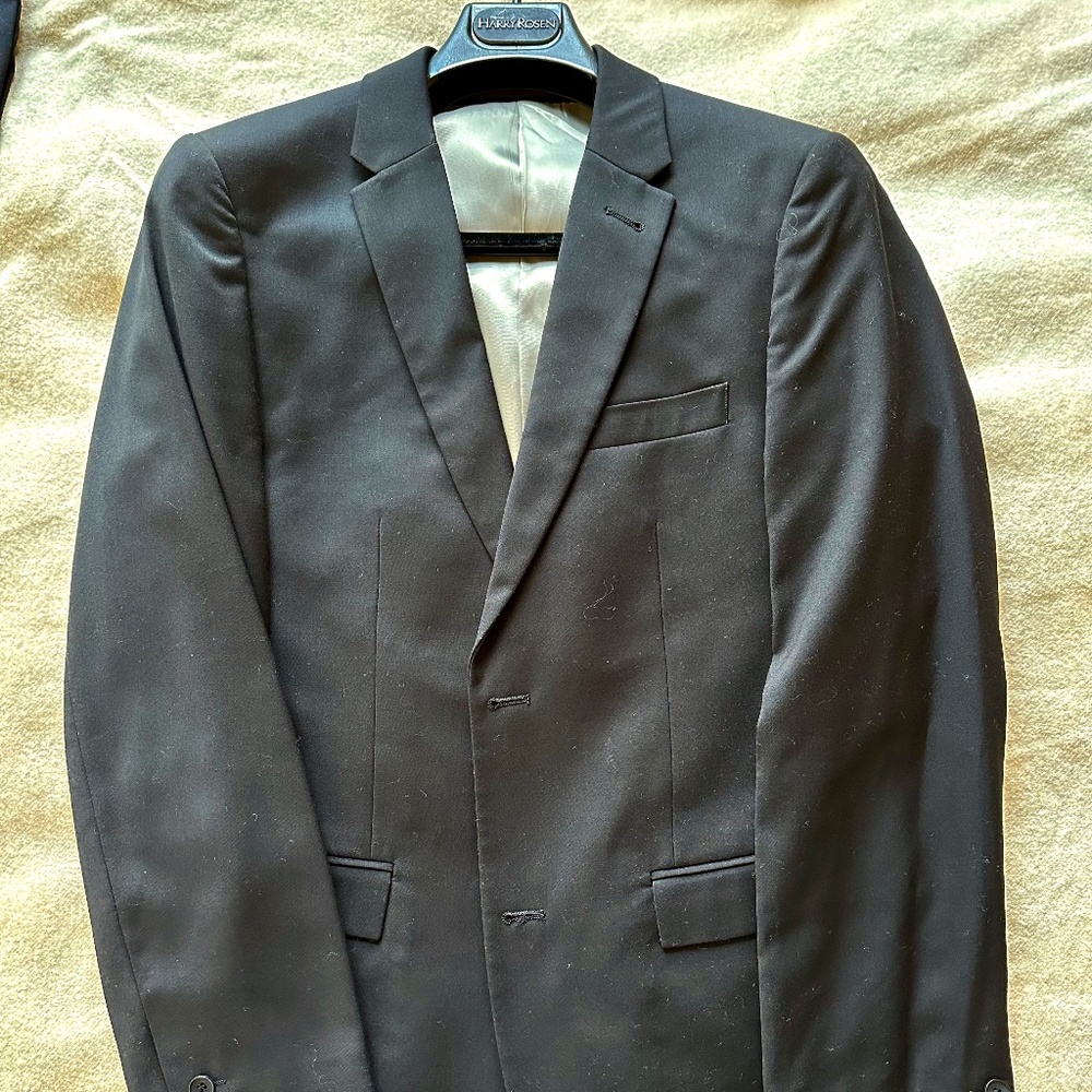 Topman black slim-cut suit size 38